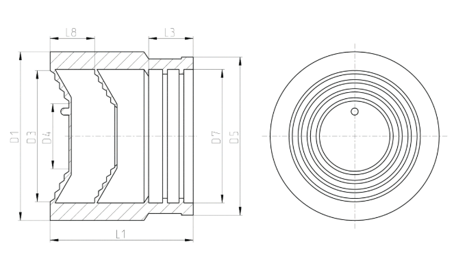 نقشه ابعاد اتصال KONFIX - PAG